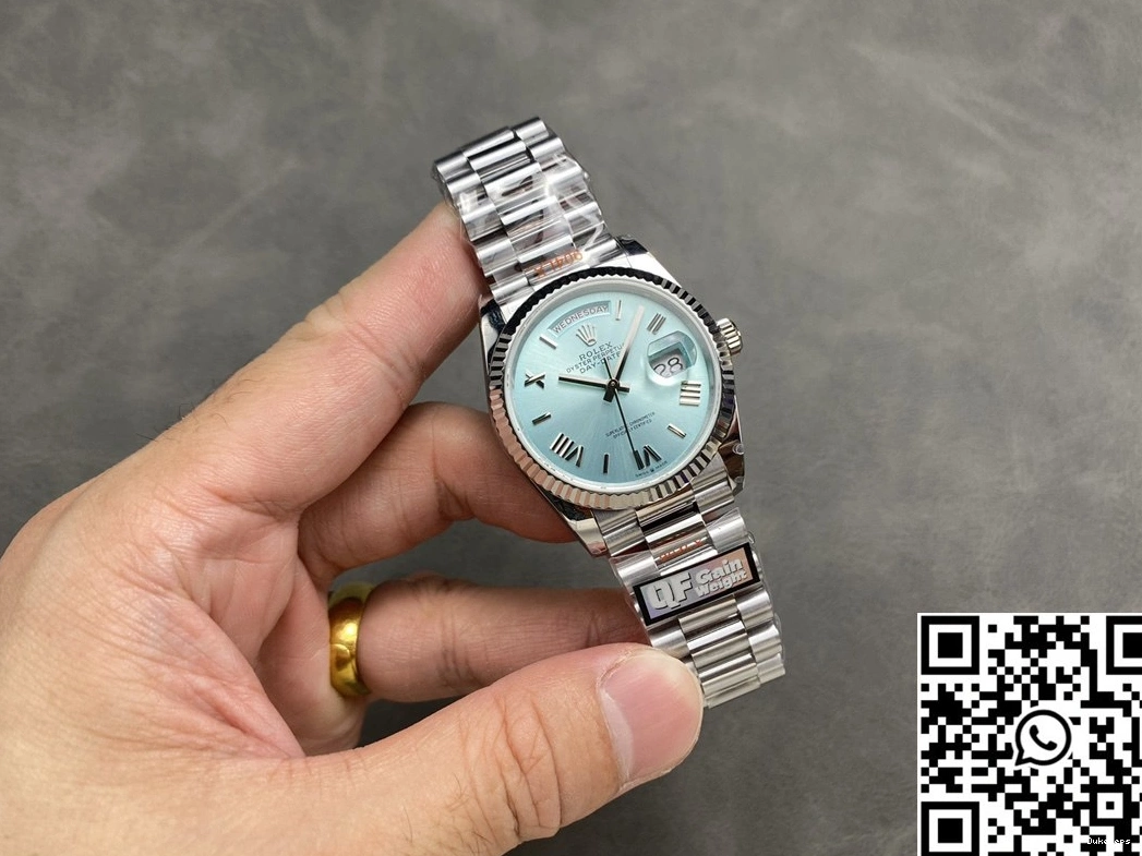 Day M128236-0018 v5 Tungsten Factory QF Date Steel White Dial 36mm Rolex 0217